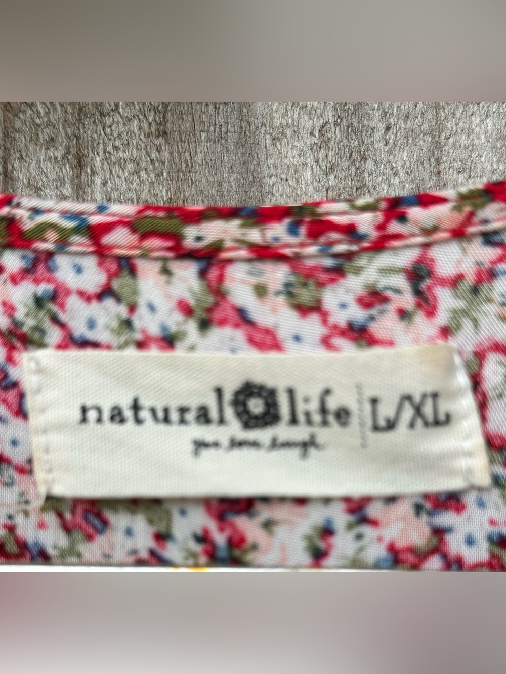 Natural Life Stella Babydoll Dress Red Floral Boho Size L / XL - Picture 4 of 7